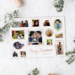 White Picture Frame Gallery Wall Multi-Photo Foil Holiday Card<br><div class="desc">When you have a tonne of great photos to show off, you need a holiday card with lot's of window frames to put them in. This simple, real shiny, foil and white design features thirteen (13) artful, graphic, frames for your photos. Clean and modern typography is easy to edit and...</div>