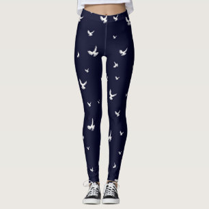 White pigeons leggings