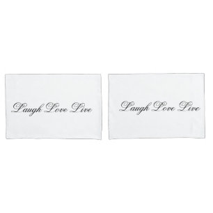 White Pillow Cases With Laugh Love Live
