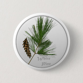 White Pine Tree 6 Cm Round Badge