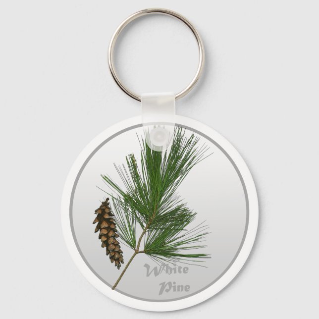White Pine Tree Key Ring (Front)