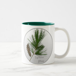 White Pine Tree Two-Tone Coffee Mug