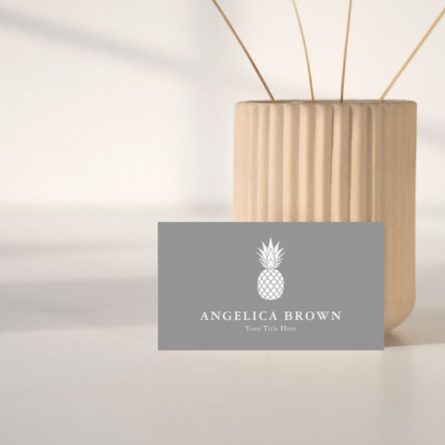 White Pineapple Business Card (Creator Uploaded)