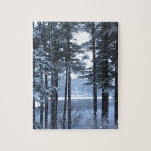 White Pines in Blue Light. Jigsaw Puzzle