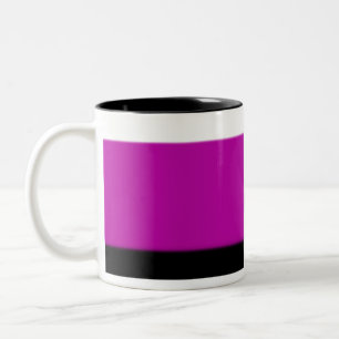 White, Pink, and Black Ombre Two-Tone Coffee Mug