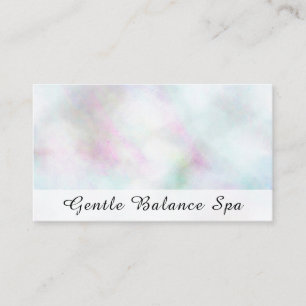 *~* White Pink Blue Pastel Holistic Life Coach Business Card