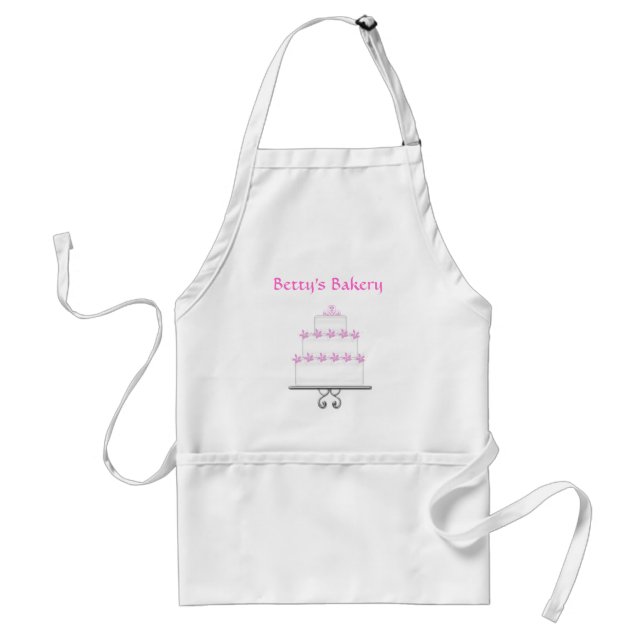 White Pink Cake Standard Apron (Front)
