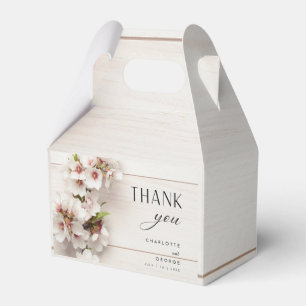 White Pink Floral   Wedding Favour Favour Box