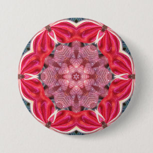 ~ White Pink Green BLING ~ Button