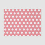 White & Pink Large Medium Polka Dot Party Tissue Paper<br><div class="desc">Wrap your Christmas or party gifts in style with this chic white & pink large medium sized polka dot tissue paper.</div>