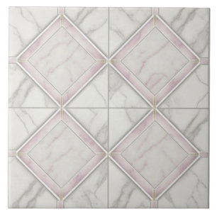 White Pink Marble Ceramic Tile for Large Surfaces