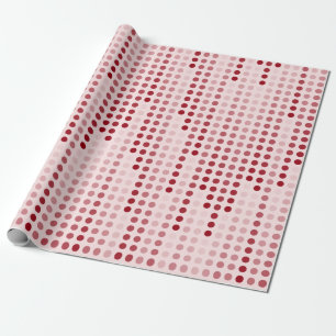White Pink Red Polka Dots Matrix patterned Wrapping Paper