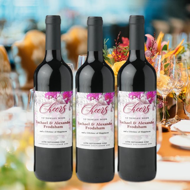 White & Pink Red Wine Label (Creator Uploaded)