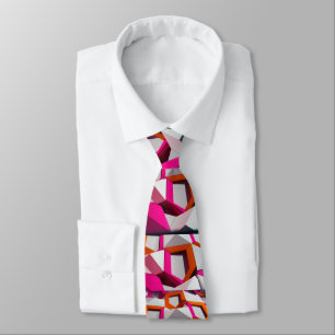 White & Pink Tie