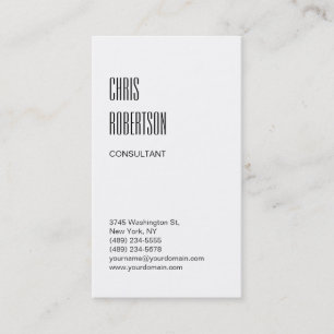 White Plain Attractive Standard Business Card