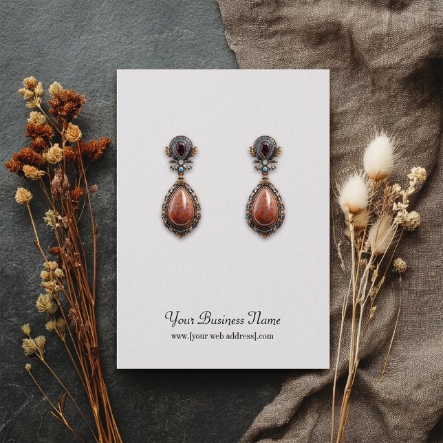 White Plain Simple Custom Earring Card (Creator Uploaded)