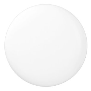 White Plain solid colour Ceramic Knob
