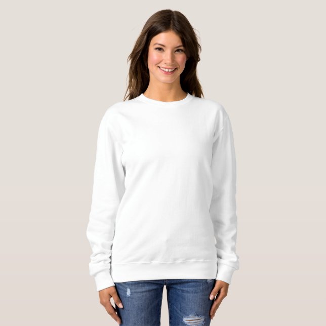 white plain sweatshirt (Front Full)