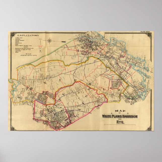 White Plains, Harrison, Rye, New York Poster (Front)