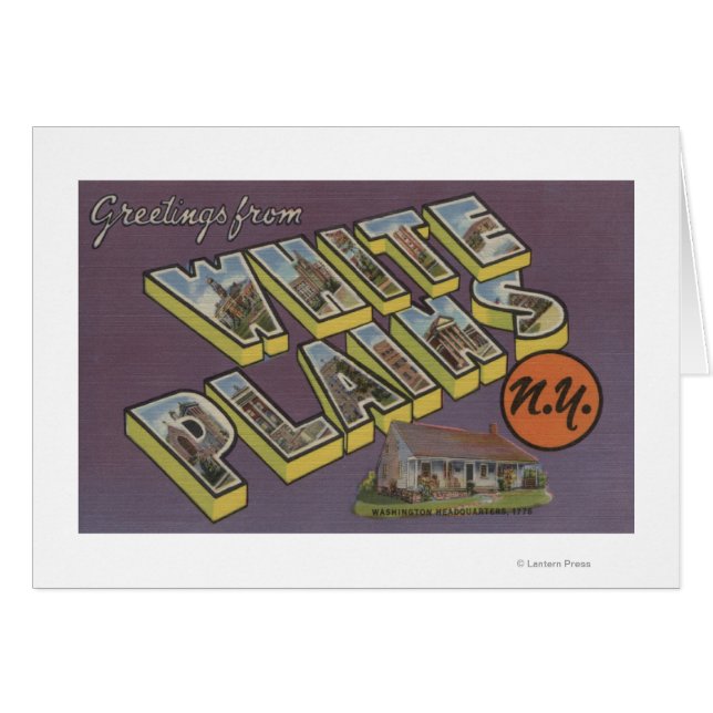 White Plains, New York - Large Letter Scenes (Front Horizontal)