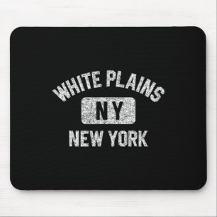 White Plains Ny Gym Style Pink With Distressed Whi Mouse Mat