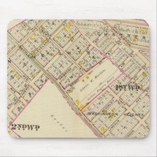 White Plains wards 1-2, New York Mouse Mat