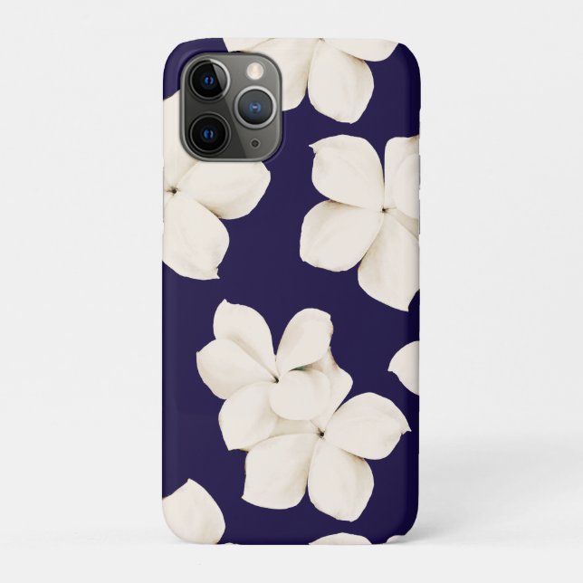 White Plumeria Case-Mate iPhone Case (Back)