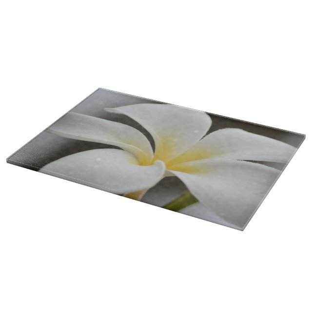 White Plumeria Flower Kauai  Cutting Board (Corner)