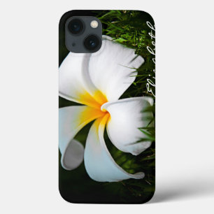 White Plumeria Frangipani Hawaii Flower iPhone 13 Case