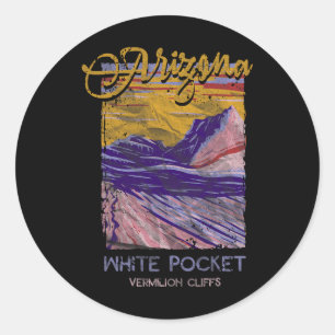 White Pocket Vermilion Cliffs Az Arizona Grand Can Classic Round Sticker