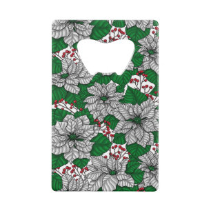 White poinsettia, Christmas pattern