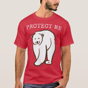White Polar Bear  Climate Change Endangered Specie T-Shirt