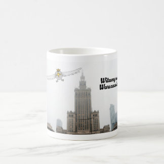 White polish eagle says Welcome to Warsaw. Witamy Coffee Mug