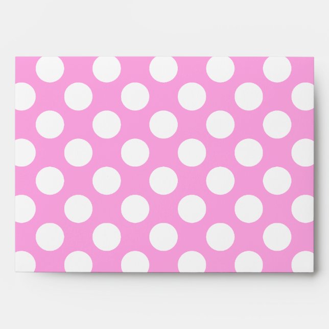 White Polka Dot A7 Envelope (Front)