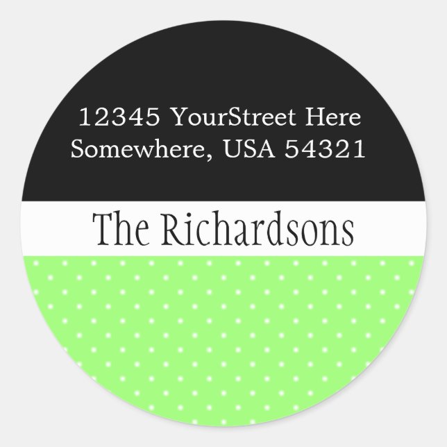 White Polka Dot Address Label (Front)