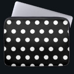 White Polka Dot Electronics Bag<br><div class="desc">An electronics bag featuring white polka dots over a black background.</div>