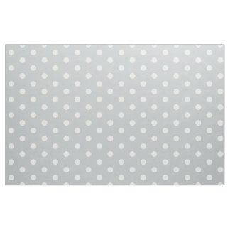 White Polka Dot Grey Fabric
