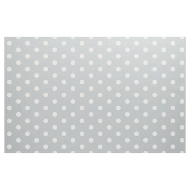 White Polka Dot Grey Fabric (Yard)