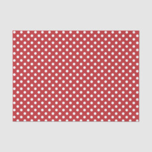 White Polka Dot on Dark Red Tissue Paper