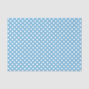 White Polka Dot on Light Blue Tissue Paper