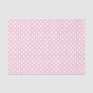 White Polka Dot on Light Pink Tissue Paper