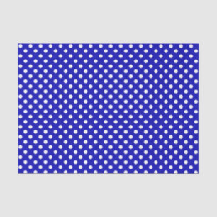 White Polka Dot on Royal Blue Tissue Paper