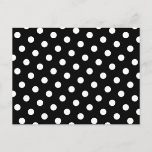 White Polka Dot Postcard