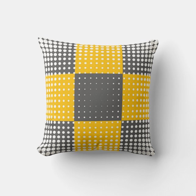 White Polka Dots Art Design Abstract Pillow (Front)
