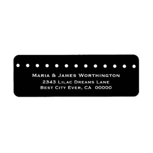 WHITE Polka Dots BLACK Background Wedding V037