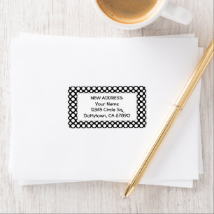 White Polka Dots Custom New Address Label