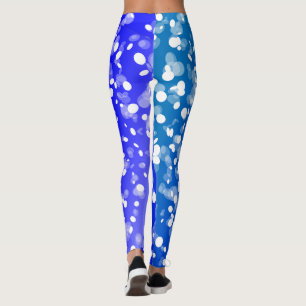 white polka dots leggings