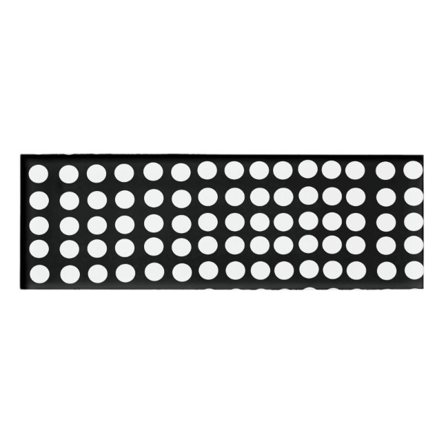 White Polka Dots Name Tag (Front)