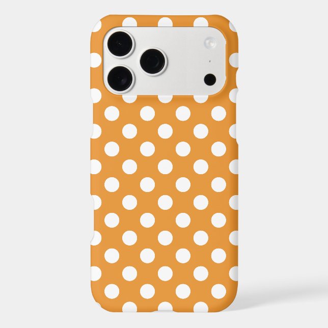 White polka dots on amber (Back)
