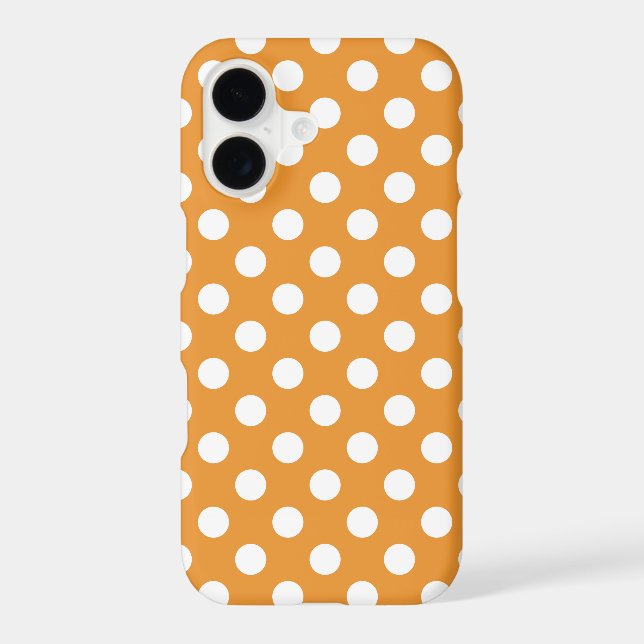 White polka dots on amber (Back)
